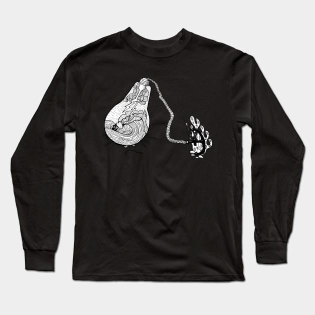 Light Bulb Anchor Long Sleeve T-Shirt by Art by Rory 